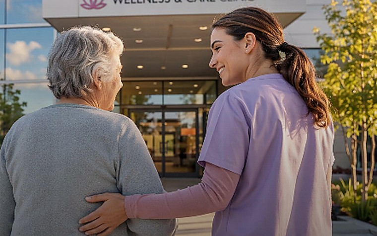 Accompagnement d'une personne âgée lors d'un rendez-vous médical